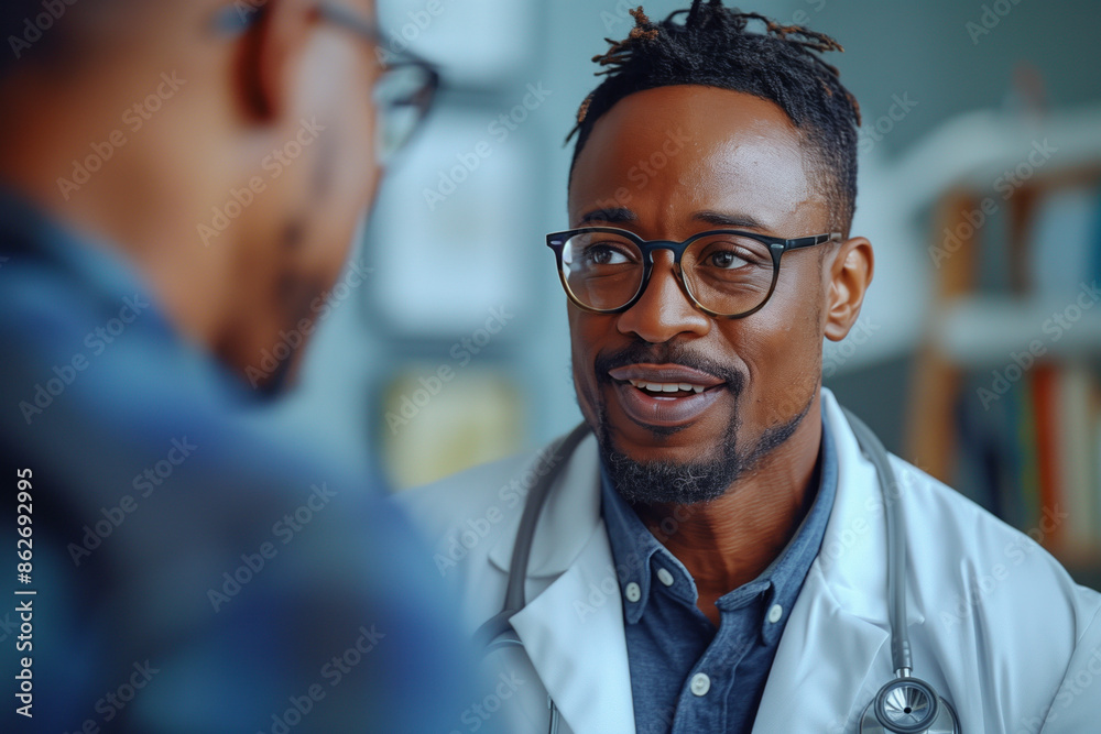 Fototapeta premium Doctor discussing with patient