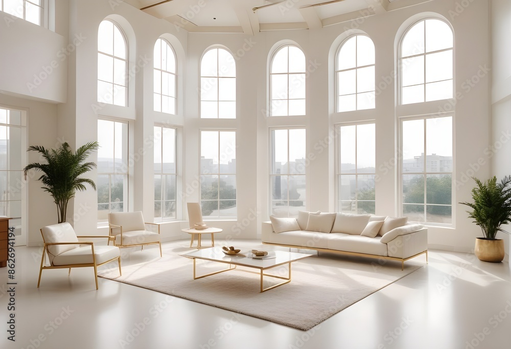 Photo interior modern design room 3d illustration Photo interior modern design room 3d illustration