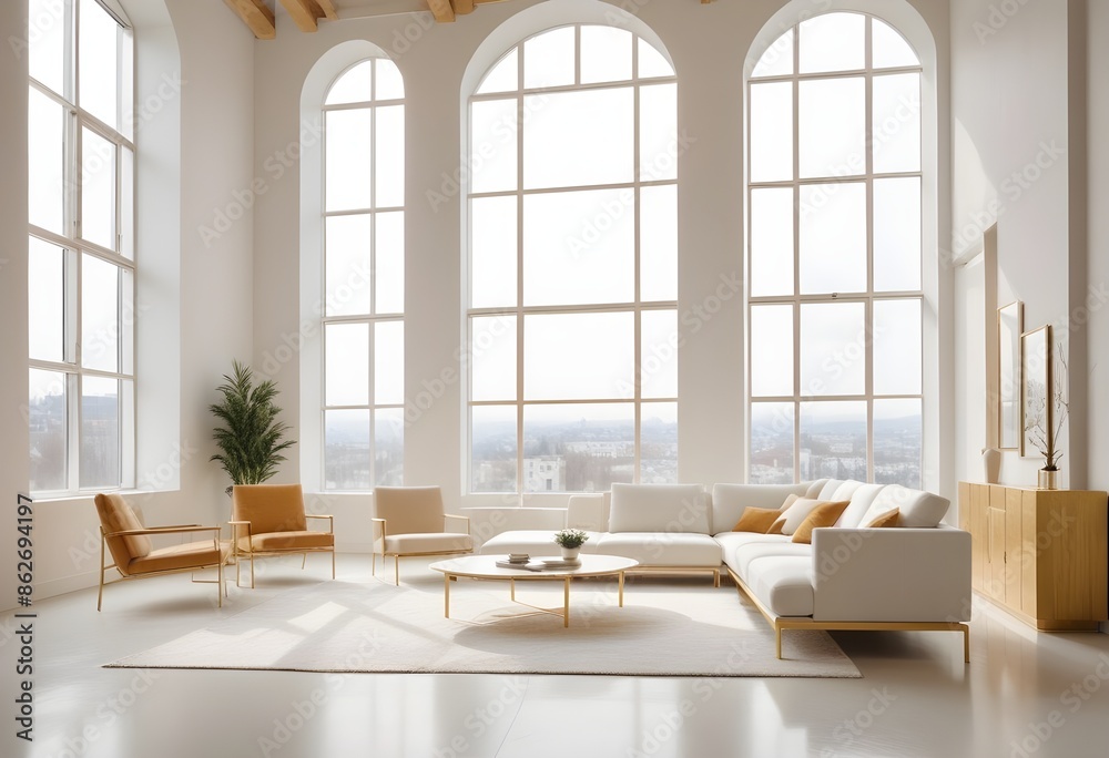 Photo interior modern design room 3d illustration Photo interior modern design room 3d illustration