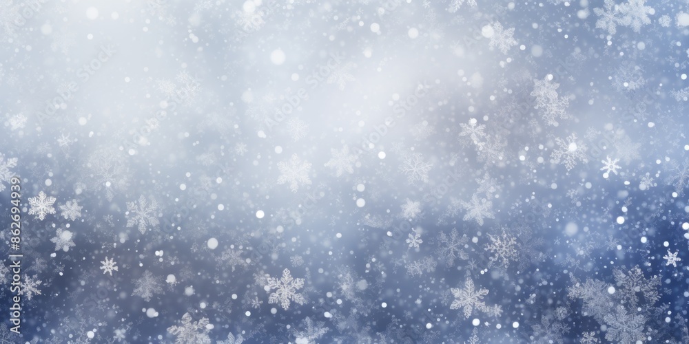 A snowy scene with a blue sky and lots of snowflakes. The snowflakes are falling from the sky and covering the ground. The scene has a peaceful and serene mood, as the snowflakes create a calm A snowy scene with a blue sky and lots of snowflakes. The snowflakes are falling from the sky and covering the ground. The scene has a peaceful and serene mood, as the snowflakes create a calm