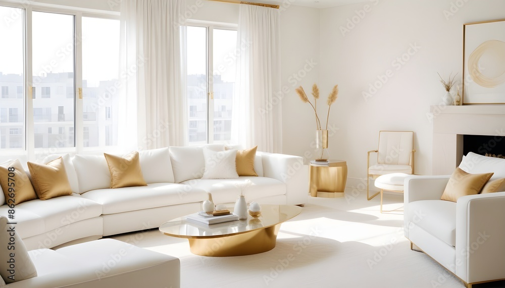 Fototapeta premium Photo interior modern design room 3d illustration