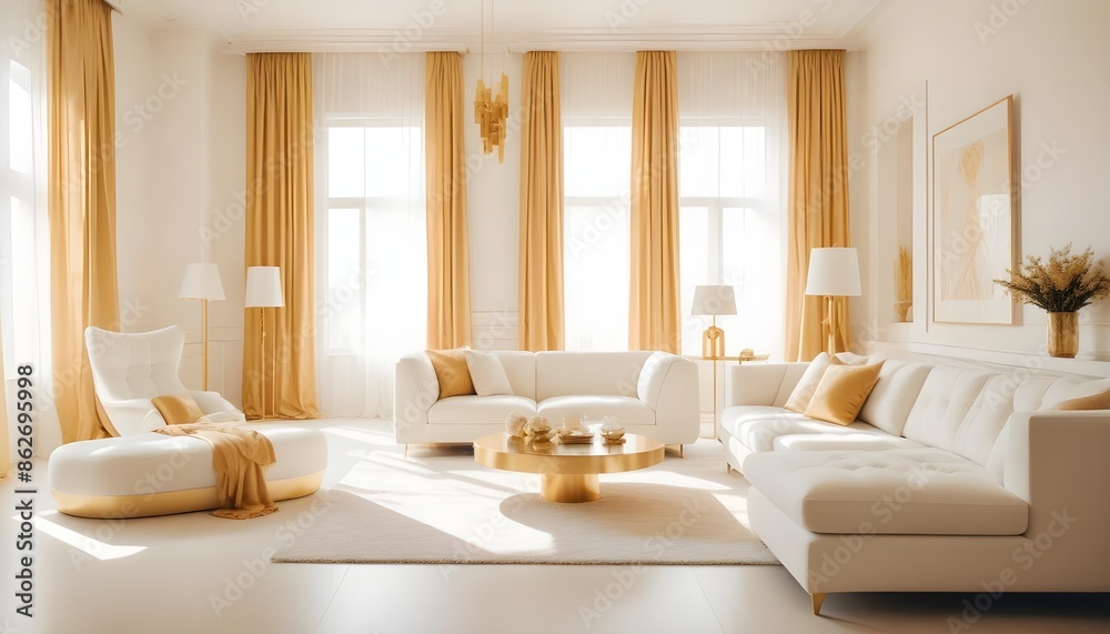 Fototapeta premium Photo interior modern design room 3d illustration