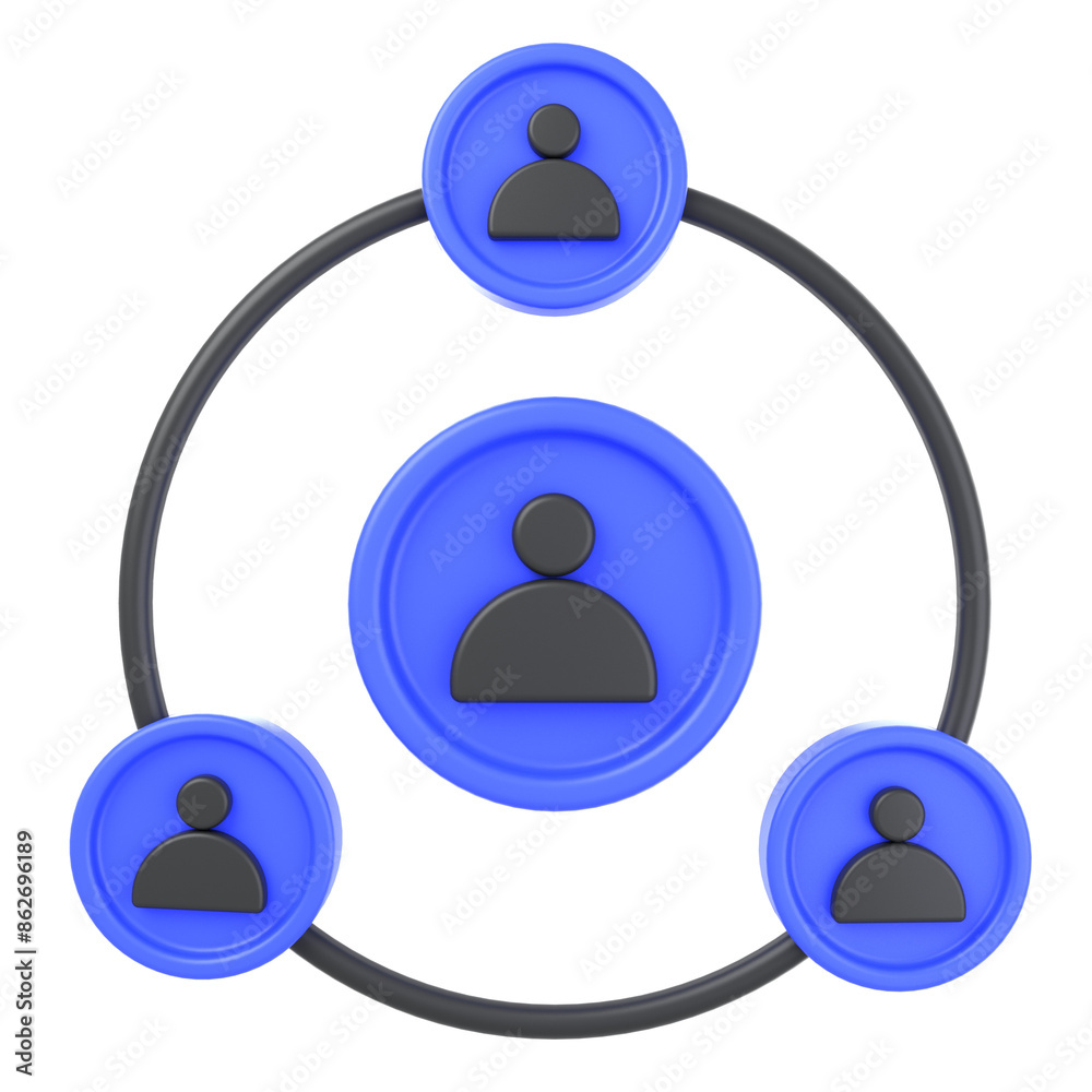 Innovation and Business 3D icon concept. 3d illustration of Business Networking