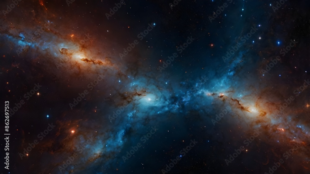 Fototapeta premium Colorful Deep space background stars and galaxies