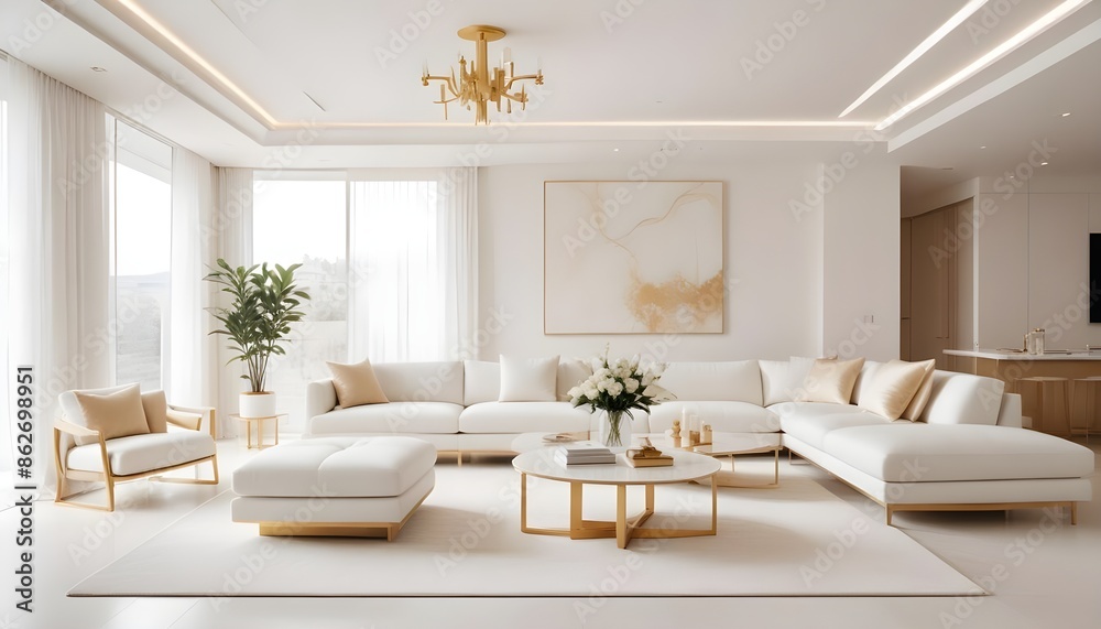 Photo interior modern design room 3d illustration Photo interior modern design room 3d illustration