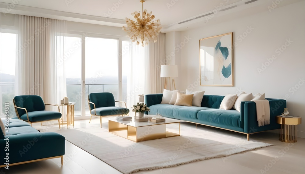 Photo interior modern design room 3d illustration Photo interior modern design room 3d illustration