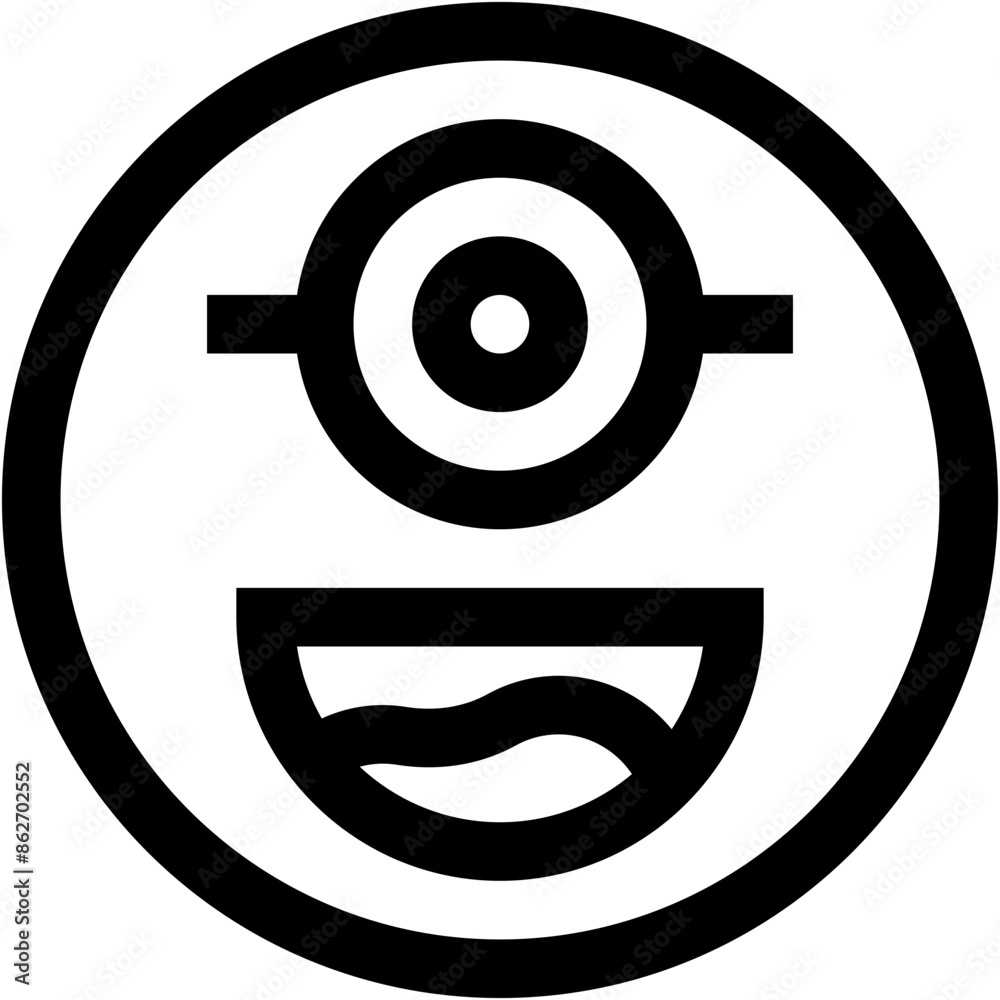Vector Icon Cyclops, emoji, emotion, smiley, feelings Vector Icon Cyclops, emoji, emotion, smiley, feelings
