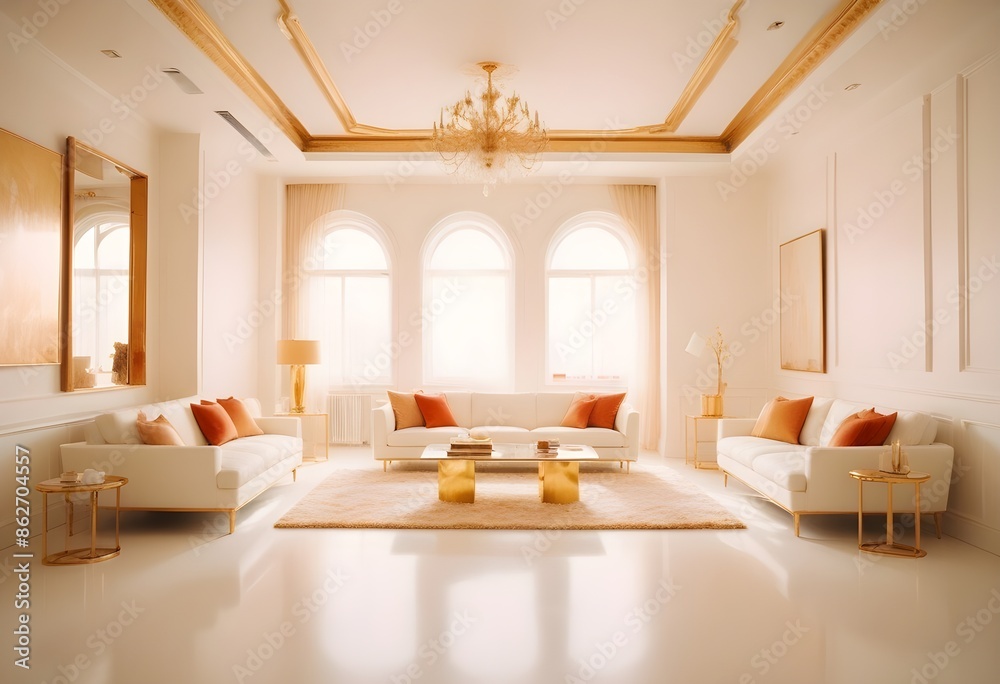 Photo interior modern design room 3d illustration