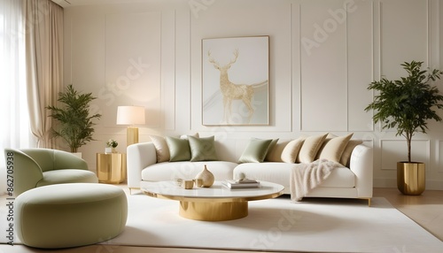 Photo interior modern design room 3d illustration