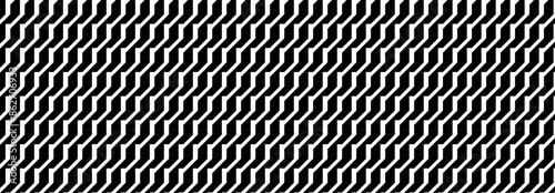 Geometric Lines and twists, angles, alternating tile floors,Illustration, vector, Geometry, geometric, alternating overlapping, orderly arrangement background, black and white, banner, website.