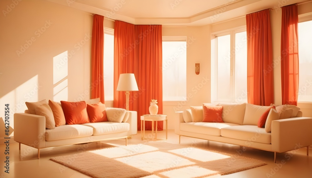 Fototapeta premium Photo interior modern design room 3d illustration