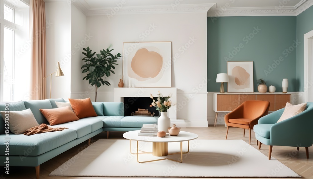 Photo interior modern design room 3d illustration Photo interior modern design room 3d illustration
