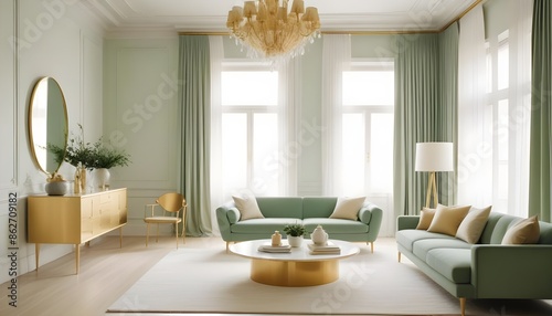 Photo interior modern design room 3d illustration