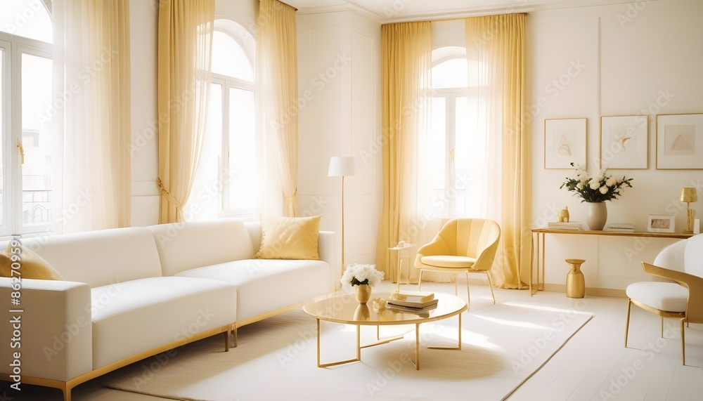 Fototapeta premium Photo interior modern design room 3d illustration