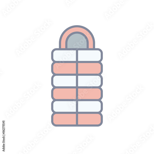 Sleeping bag vector icon