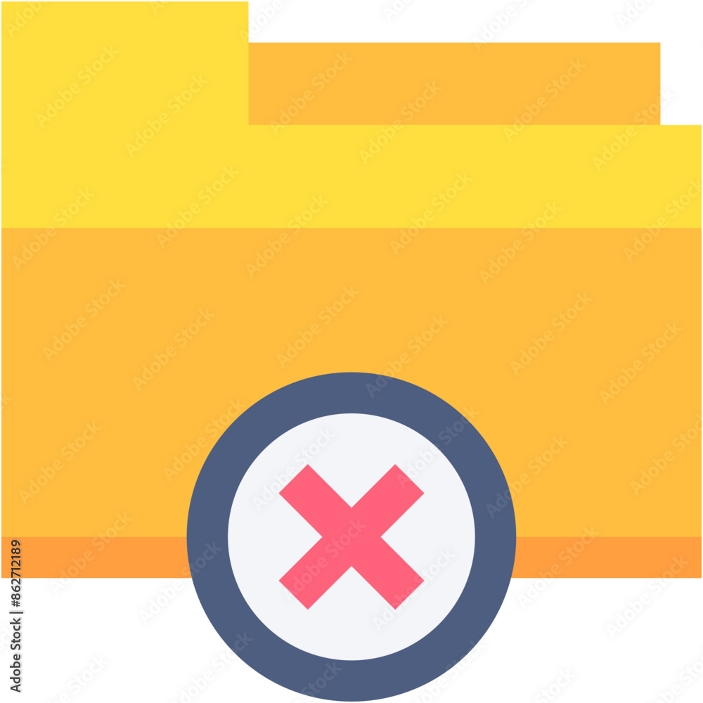 Obraz premium Vector Icon remove, folder, files and folders, storage, data