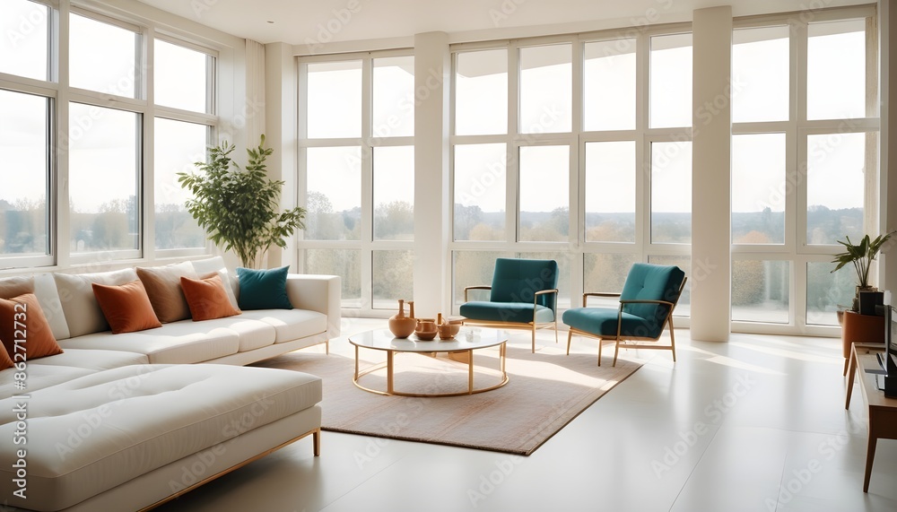 Fototapeta premium Photo interior modern design room 3d illustration