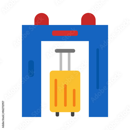 Airport Security Check glyph icon