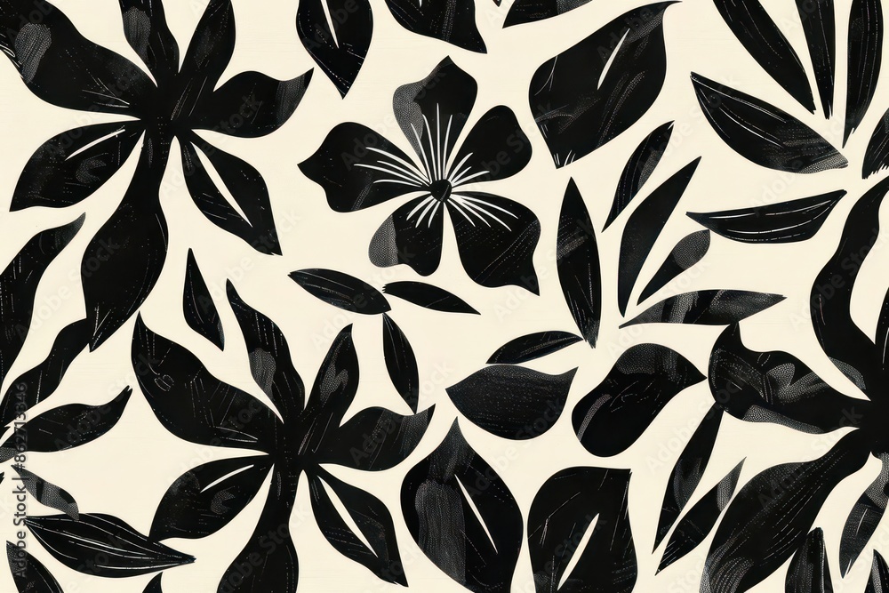 abstract floral wallpaper black and white graphic shapes bold contrasting patterns modern minimalist design striking monochrome aesthetic abstract floral wallpaper black and white graphic shapes bold contrasting patterns modern minimalist design striking monochrome aesthetic