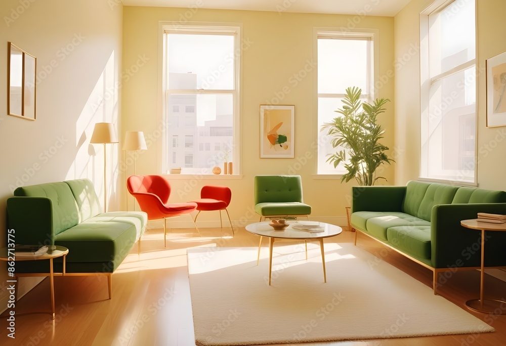 Fototapeta premium Photo interior modern design room 3d illustration