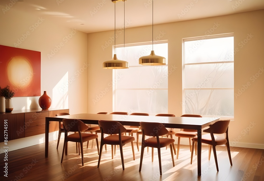 Fototapeta premium Photo interior modern design room 3d illustration