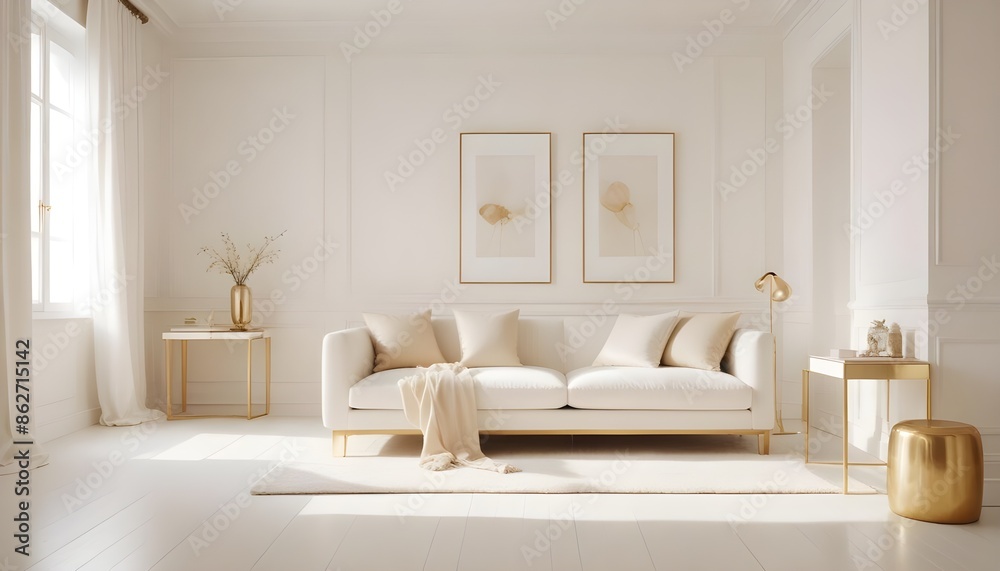 Photo interior modern design room 3d illustration Photo interior modern design room 3d illustration