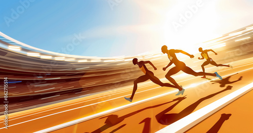 oiktoigramm 3d cartoon comic ziechnung ki läufer rennsport laufsport leichtathletiik