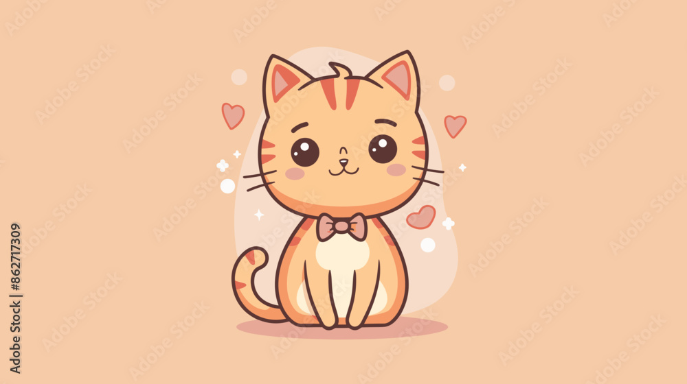 Gato Fofo Apaixonado em Vetor Gato Fofo Apaixonado em Vetor