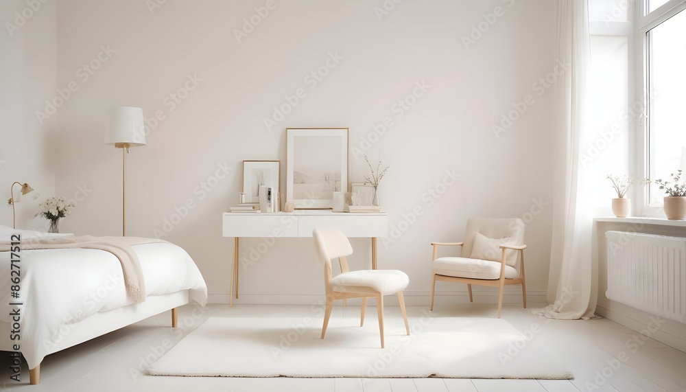 Photo interior modern design room 3d illustration Photo interior modern design room 3d illustration