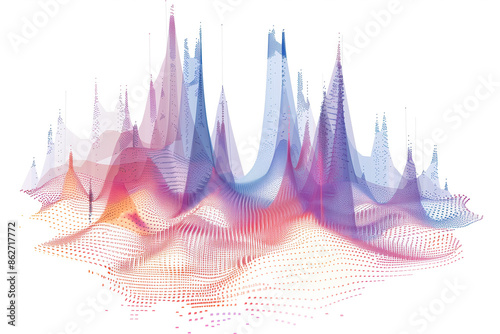 3D Visualization of High-Dimensional Data Points in Reduced Space Plot photo