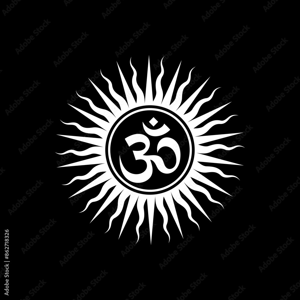 Fototapeta premium Spiritual Om Design. om, aum, spiritual, Hinduism, Indian, Hindu, Yoga, Buddhism, Religion, Spirituality, shiva, god, lucky, poster, wall decor