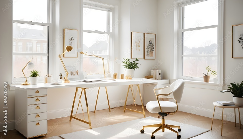 Fototapeta premium Photo interior modern design room 3d illustration