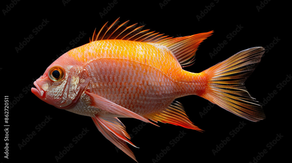fish isolated on black
