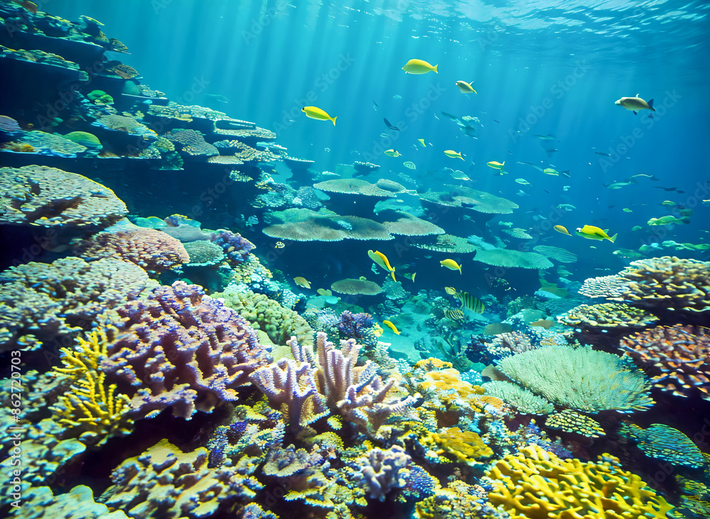 Obraz premium coral reef and fish