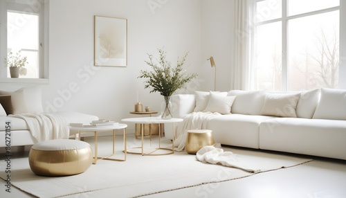 Photo interior modern design room 3d illustration