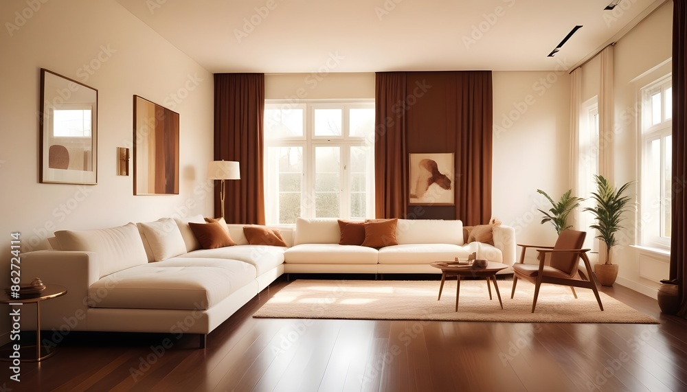 Fototapeta premium Photo interior modern design room 3d illustration