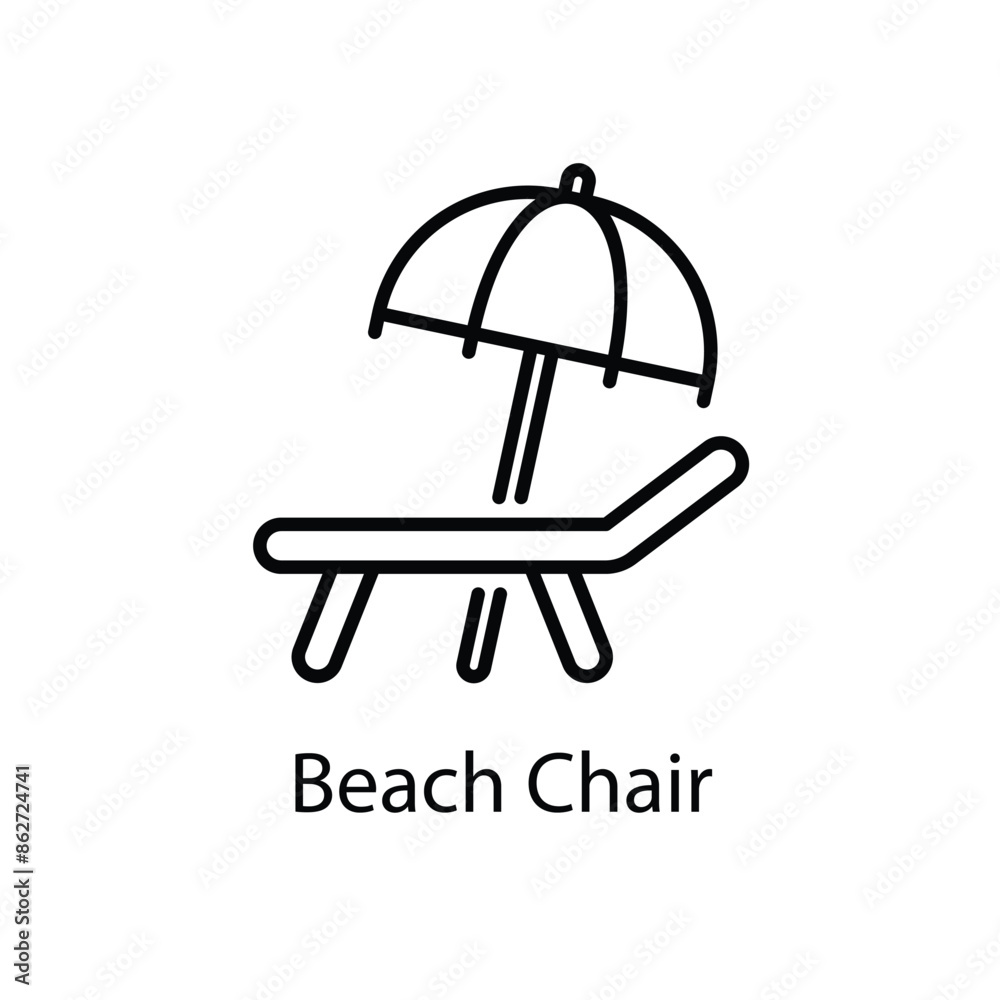 Beach Chair vector icon Beach Chair vector icon