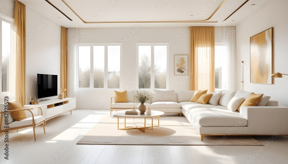 Photo interior modern design room 3d illustration Photo interior modern design room 3d illustration