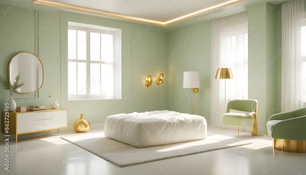 Photo interior modern design room 3d illustration Photo interior modern design room 3d illustration