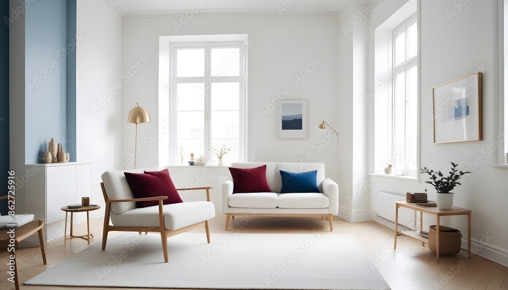 Fototapeta premium Photo interior modern design room 3d illustration