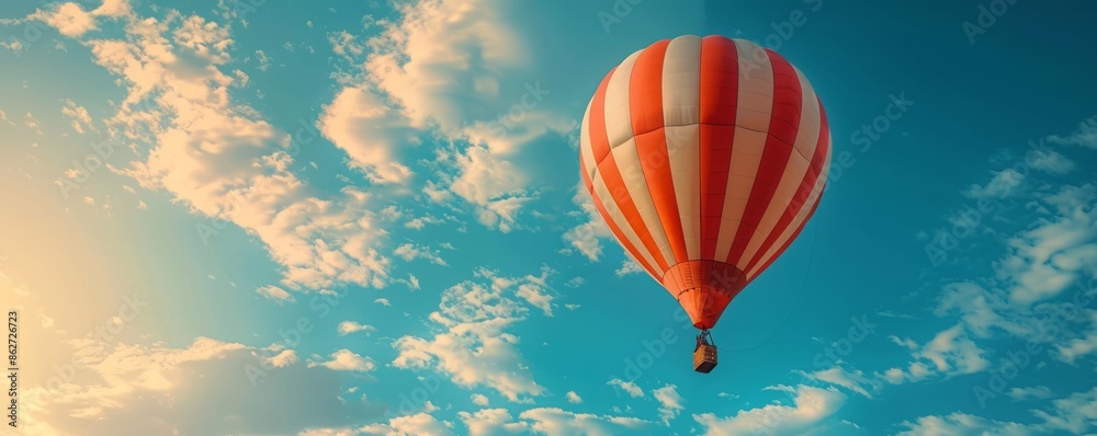Fototapeta premium A hot air balloon floating in the sky