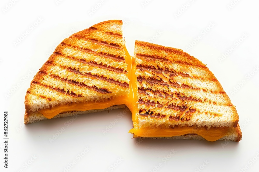 Grilled Cheese Sandwich Isolated on a white background Grilled Cheese Sandwich Isolated on a white background