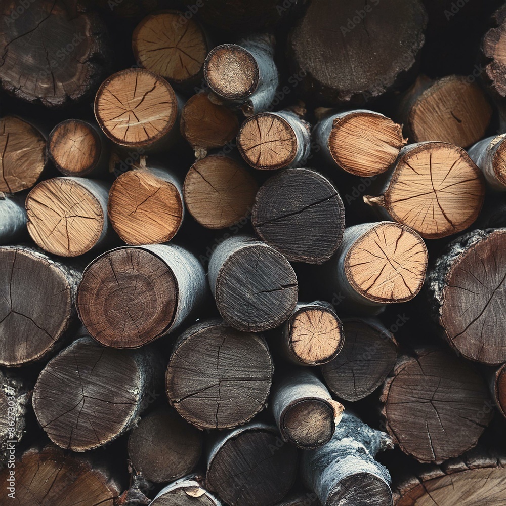 Texture of wooden logs pattern background Texture of wooden logs pattern background