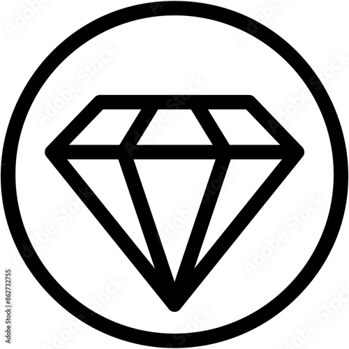 Vector Icon diamond, value, wealth, jewal, luxury