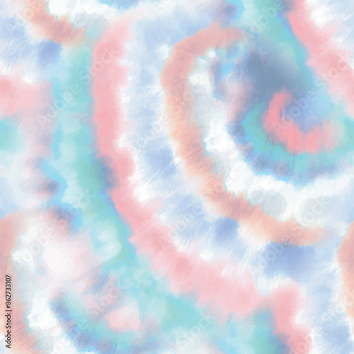 Tie Dye Stripe Boho. Blue Vector Paint. Brown Seamless Print. Stripy Dyed Print. Vector Brush Culture. Abstract Fabric Tie Dye. White Endless Tye Dye. Red Background Paint. Stripy Grunge Background.