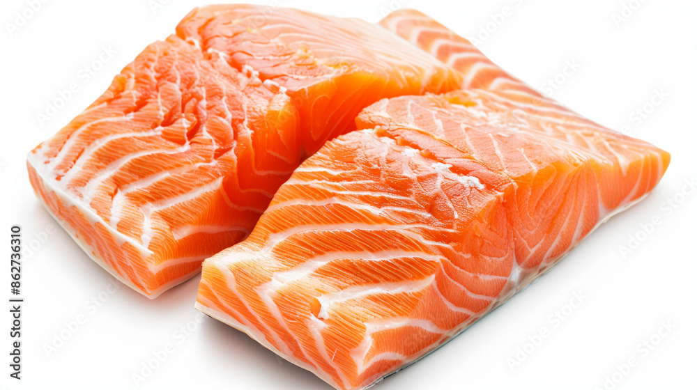 salmon on a white background salmon on a white background