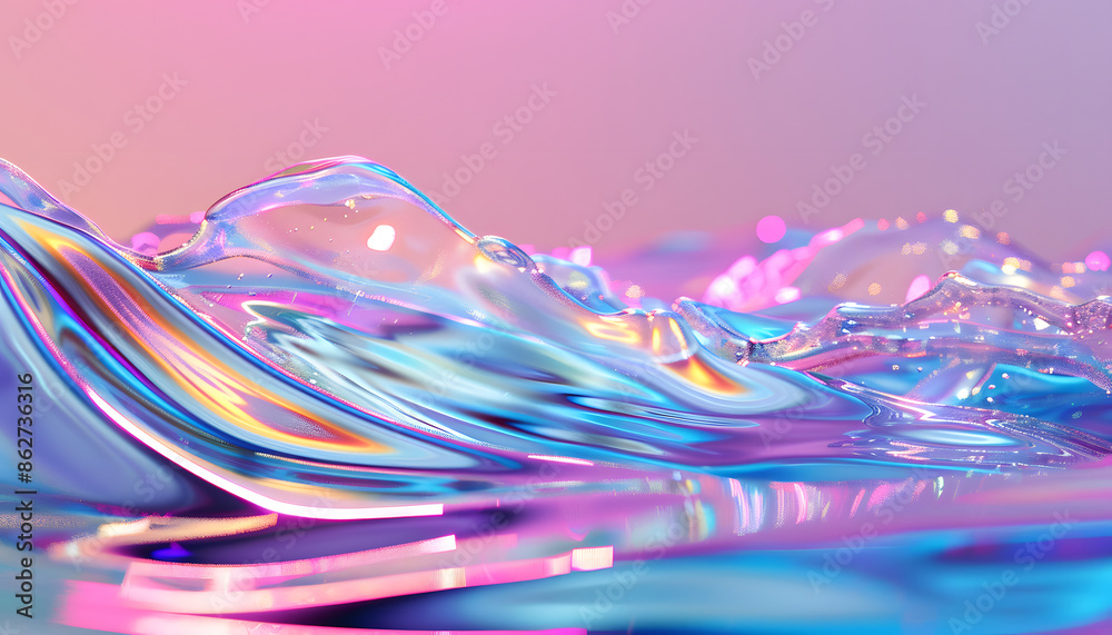 Abstract Iridescent Wave Patterns Abstract Iridescent Wave Patterns