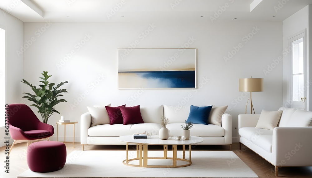 Photo interior modern design room 3d illustration Photo interior modern design room 3d illustration