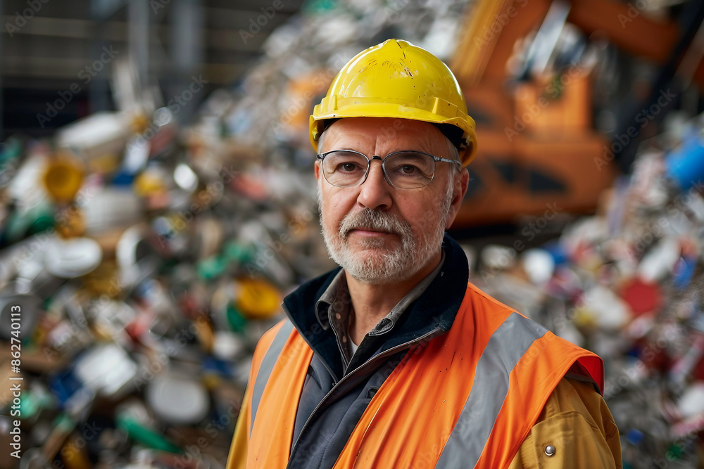 Generative AI, sorting garbage conceptual picture, social responsibility, civil cleaning service Generative AI, sorting garbage conceptual picture, social responsibility, civil cleaning service