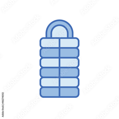 Sleeping bag vector icon